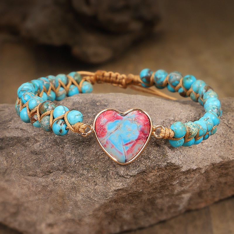 The Held In Our Hearts Jasper Stone Bracelet