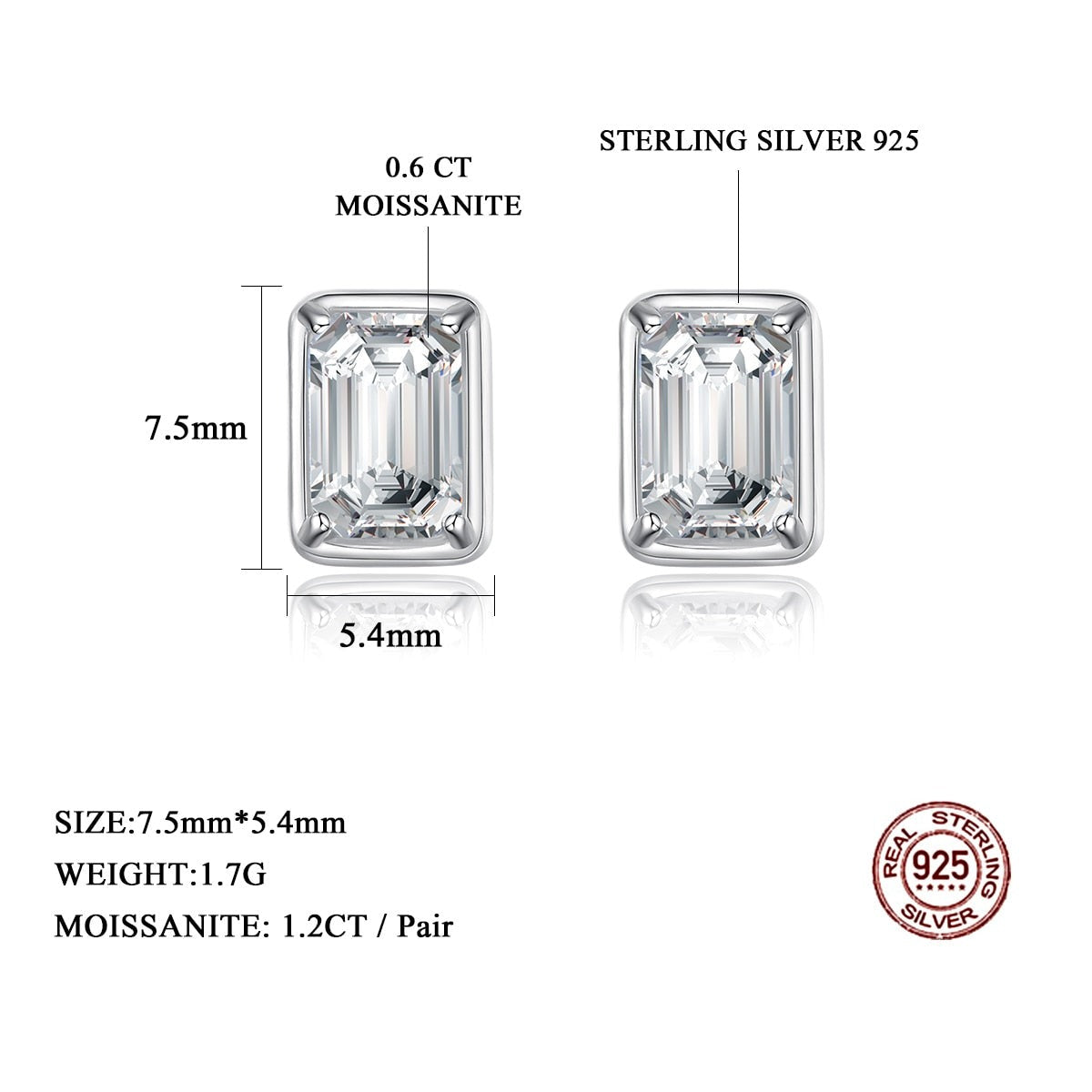 The Darla Moissanite Earrings