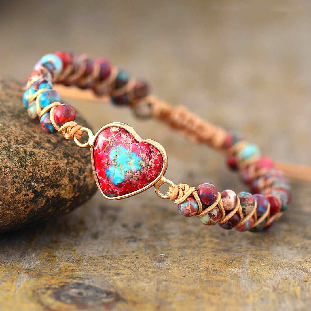 The Held In Our Hearts Jasper Stone Bracelet